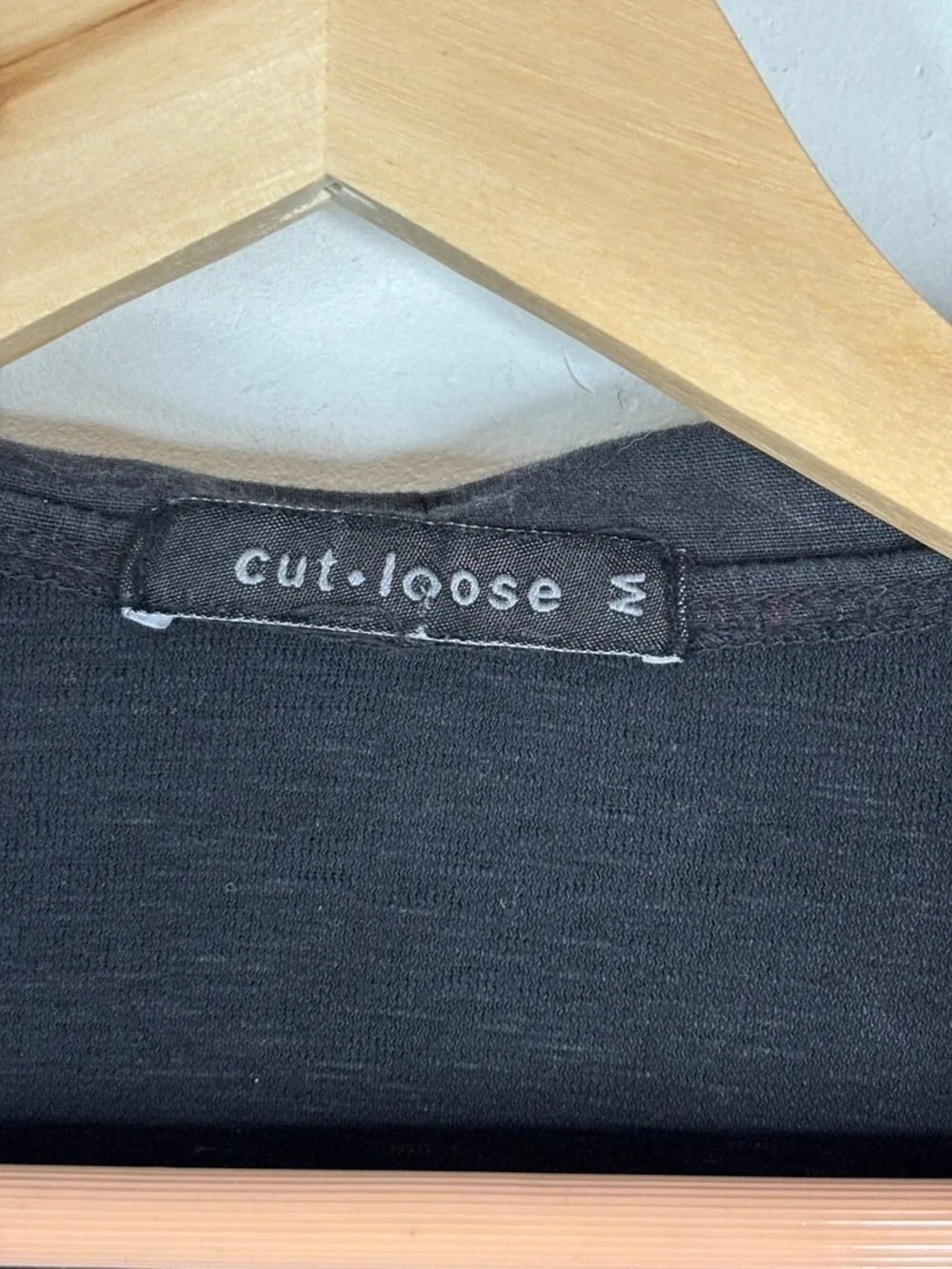 Cut Loose Linen Cardigan Blazer M Black Lagenlook Made in USA Boho Minimalist